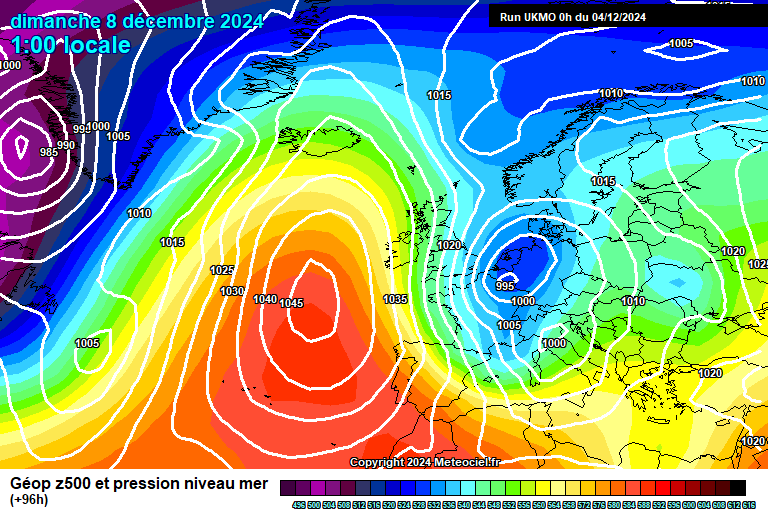 Modele UKMO - Carte prvisions 